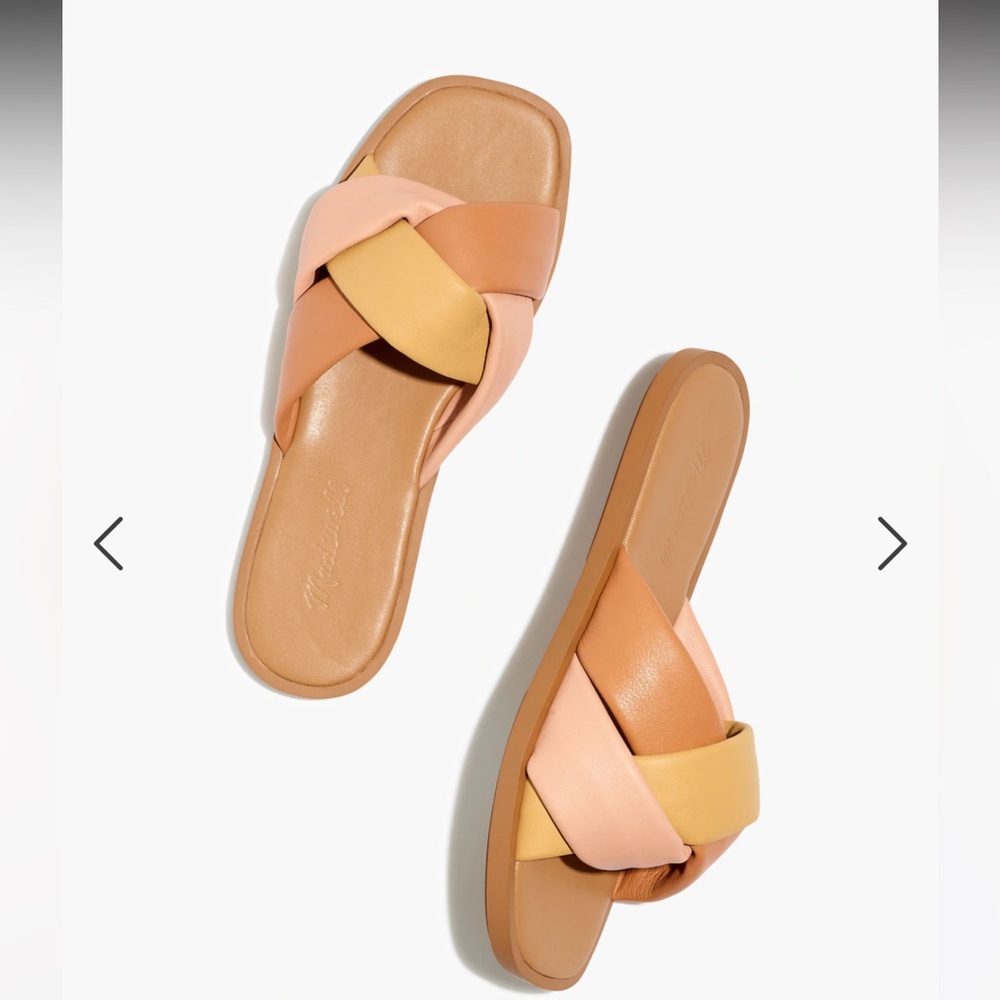 Madewell The Jayna Braided Slide Sandal in Washed Mauve Size 9